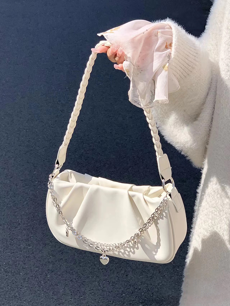 Women's Pleated Cloud Square Tote Bag - 2023 Summer Crossbody Underarm Bag, Versatile Fashion Accessory Women's Pleated Cloud Square Tote Bag - 2023 Summer Crossbody Underarm Bag, Versatile Fashion Accessory