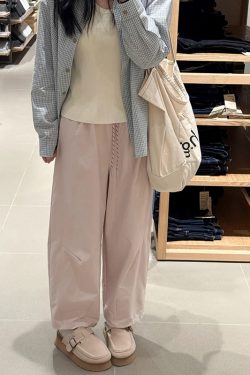 Women's Plus Size 3/4 Balloon Pants - Slimming Loose Wide Leg Casual Trousers in Japanese Style for Short Individuals