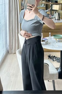 Women's Plus Size High-Waisted Wide-Leg Casual Long Pants - Stylish Versatile Design for Early Autumn Fashion