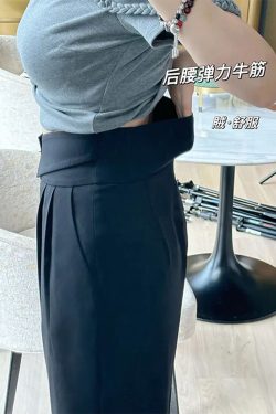 Women's Plus Size High-Waisted Wide-Leg Casual Long Pants - Stylish Versatile Design for Early Autumn Fashion