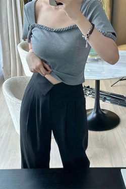 Women's Plus Size High-Waisted Wide-Leg Casual Long Pants - Stylish Versatile Design for Early Autumn Fashion