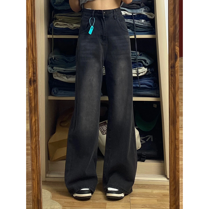 Women's Plus Size Loose Straight Leg Jeans for Short Girls - 2025 BF Style Lazy Slim Wide Leg Pants for Y2K Fashion Women's Plus Size Loose Straight Leg Jeans for Short Girls - 2025 BF Style Lazy Slim Wide Leg Pants for Y2K Fashion