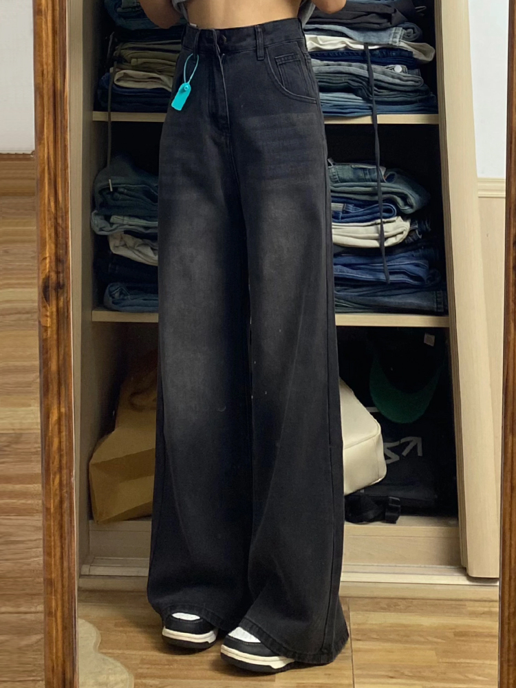 Women's Plus Size Loose Straight Leg Jeans for Short Girls - 2025 BF Style Lazy Slim Wide Leg Pants for Y2K Fashion Women's Plus Size Loose Straight Leg Jeans for Short Girls - 2025 BF Style Lazy Slim Wide Leg Pants for Y2K Fashion