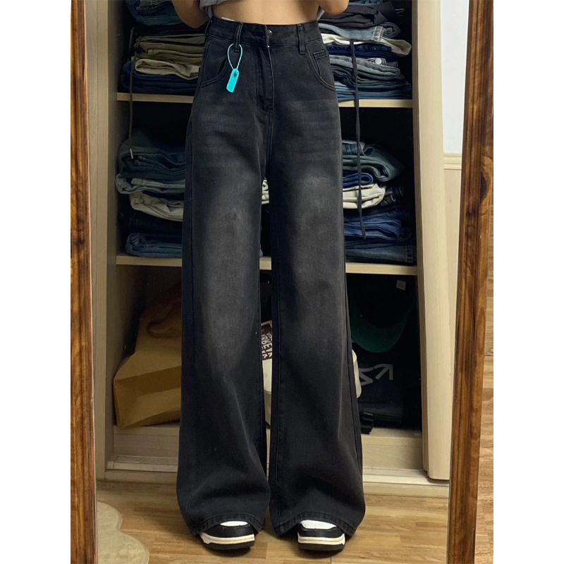 Women's Plus Size Loose Straight Leg Jeans for Short Girls - 2025 BF Style Lazy Slim Wide Leg Pants for Y2K Fashion Women's Plus Size Loose Straight Leg Jeans for Short Girls - 2025 BF Style Lazy Slim Wide Leg Pants for Y2K Fashion