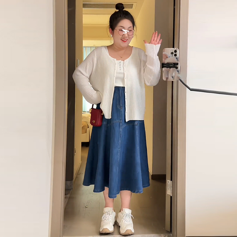 Women's Plus Size Slimming Loose Knitted Cardigan - Spring Ice Silk Solid Color Top for Sun Protection, Unique French Style Women's Plus Size Slimming Loose Knitted Cardigan - Spring Ice Silk Solid Color Top for Sun Protection, Unique French Style