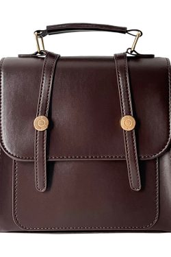 Women's Retro Double Shoulder Bag - British American Style Buckle Crossbody for Students and Commuting - 2024 Fashion