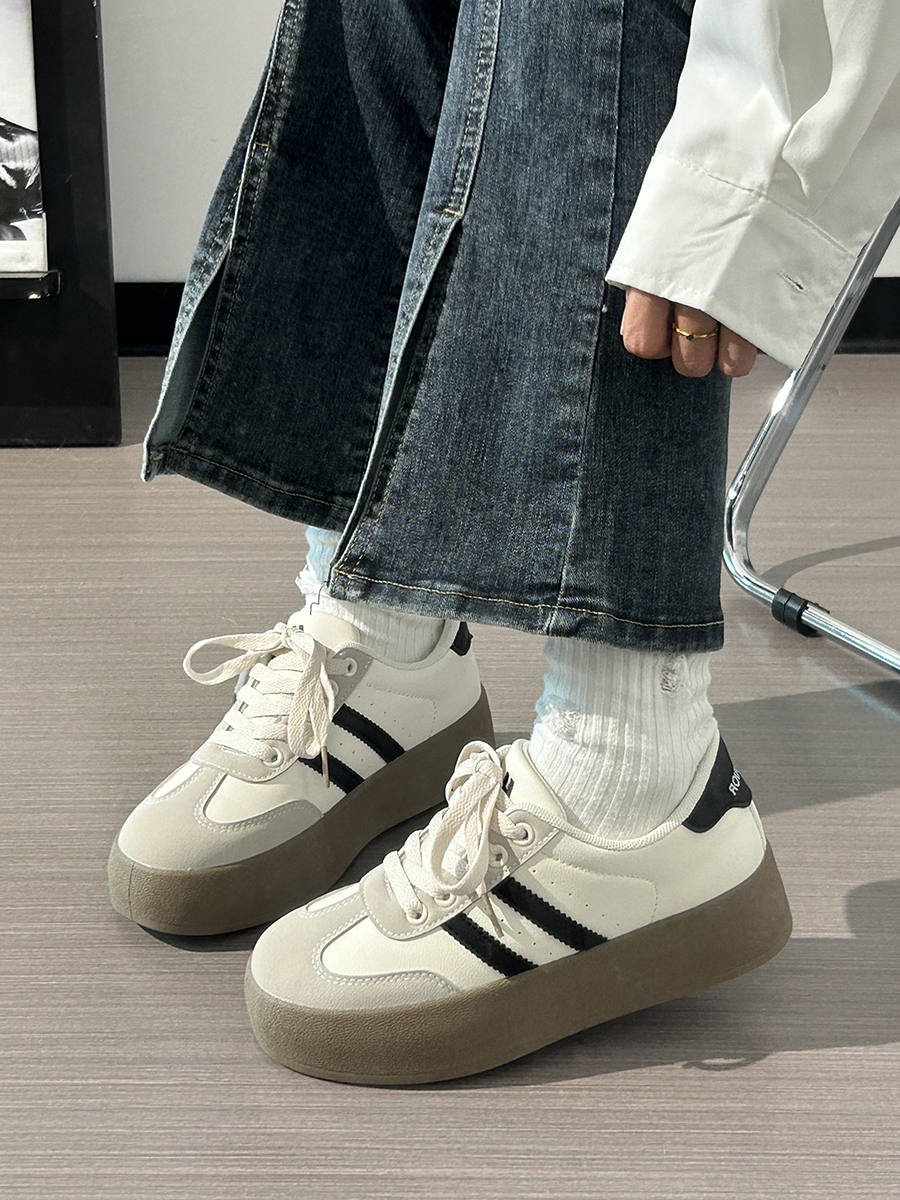 Women's Retro Hong Kong Style Board Shoes - Soft Sole, Breathable Design for Spring Summer, Trendy Niche Training Sneakers Women's Retro Hong Kong Style Board Shoes - Soft Sole, Breathable Design for Spring Summer, Trendy Niche Training Sneakers