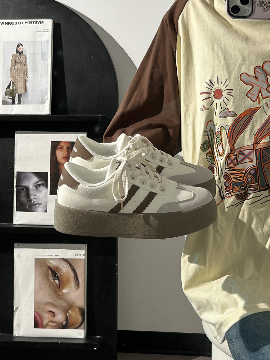 Women's Retro Hong Kong Style Board Shoes - Soft Sole, Breathable Design for Spring Summer, Trendy Niche Training Sneakers Women's Retro Hong Kong Style Board Shoes - Soft Sole, Breathable Design for Spring Summer, Trendy Niche Training Sneakers