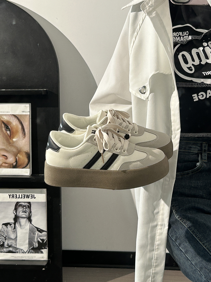 Women's Retro Hong Kong Style Board Shoes - Soft Sole, Breathable Design for Spring Summer, Trendy Niche Training Sneakers Women's Retro Hong Kong Style Board Shoes - Soft Sole, Breathable Design for Spring Summer, Trendy Niche Training Sneakers