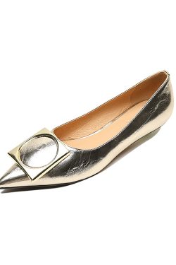 Women's Retro Pointed-Toe Flats - Stylish Versatile French Fashion Shallow Mouth Shoes for a Chic Italian Look