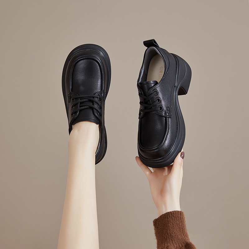 Women's Retro Thick-Soled Italian-Style Shoes, 6.5 cm, Fashionable & Versatile Soft Bottom Footwear for Everyday Wear Women's Retro Thick-Soled Italian-Style Shoes, 6.5 cm, Fashionable & Versatile Soft Bottom Footwear for Everyday Wear