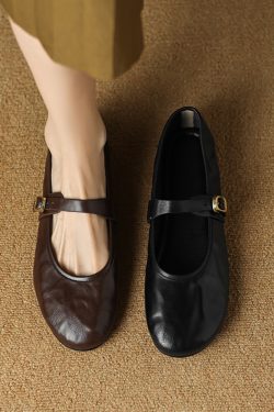 Women's Round-Toe Flat Mary Jane Shoes - Soft Sole Summer 2025 Egg Roll Style