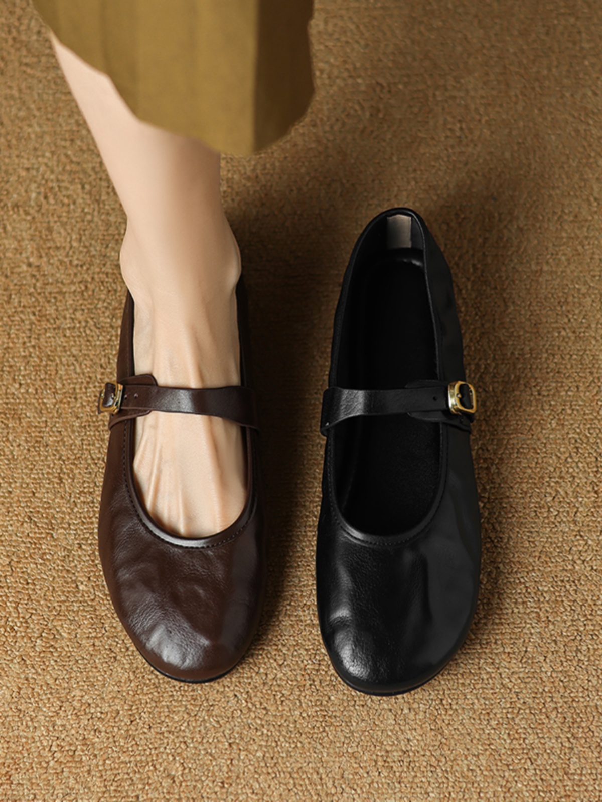 Women's Round-Toe Flat Mary Jane Shoes - Soft Sole Summer 2025 Egg Roll Style Women's Round-Toe Flat Mary Jane Shoes - Soft Sole Summer 2025 Egg Roll Style