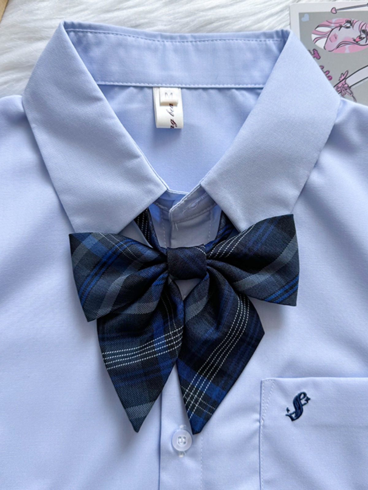 Women's Sailor Outfit Accessory - Versatile Bow Tie Collar Skirt - Pudding Bear Inspired JK Bowknot College Style Uniform Women's Sailor Outfit Accessory - Versatile Bow Tie Collar Skirt - Pudding Bear Inspired JK Bowknot College Style Uniform