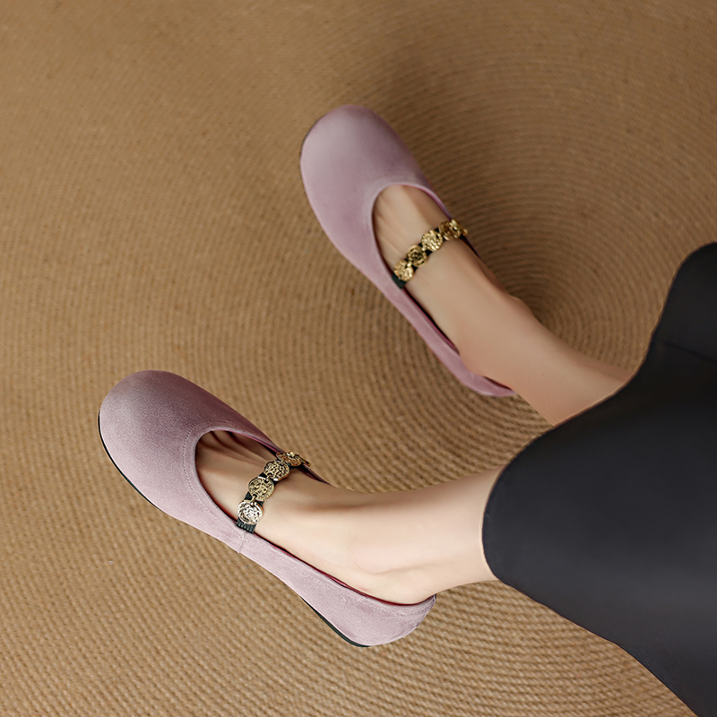 Women's Shallow Round-Toe Mary Jane Shoes - Comfortable Italian Flat Shoes for Everyday Wear Women's Shallow Round-Toe Mary Jane Shoes - Comfortable Italian Flat Shoes for Everyday Wear