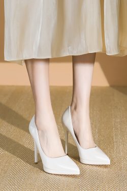 Women's Silver Stiletto Heels 11cm Waterproof Platform Sexy Wedding Shoes - 2025 Spring Trendy Pointed Toe Design