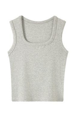 Women's Sleeveless Red Base Blouse - 2025 Summer Top with Short Design, Casual Style, Perfect for Y2K Fashion