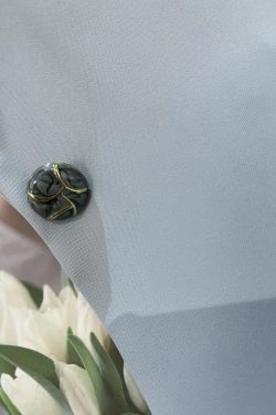 Women’s Slim Fit Blue Blazer Jacket with Seven-Point Sleeves - Trendy Spring/Summer Commuter Style 2025