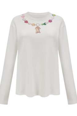 Women’s Slim Fit White Short Sleeve T-Shirt - American Retro Summer Style, Pure Cotton, Niche Design