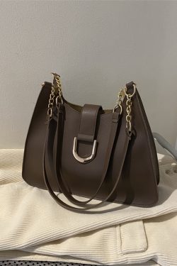 Women's Soft Leather Large Capacity Tote Bag with Chain Detail, Chic Handheld Shoulder Bag for Stylish Everyday Use