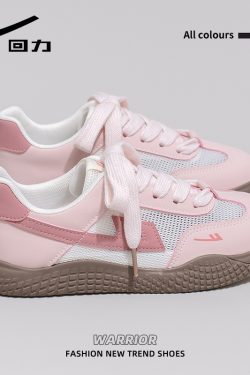 Women's Soft-Soled White Sneakers - Trendy Mesh Breathable Board Shoes for Summer 2025, Korean Style, Ins Fashion