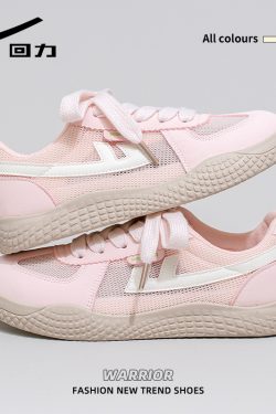 Women's Soft-Soled White Sneakers - Trendy Mesh Breathable Board Shoes for Summer 2025, Korean Style, Ins Fashion
