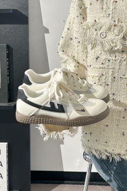 Women's Soft-Soled White Sneakers - Trendy Mesh Breathable Board Shoes for Summer 2025, Korean Style, Ins Fashion