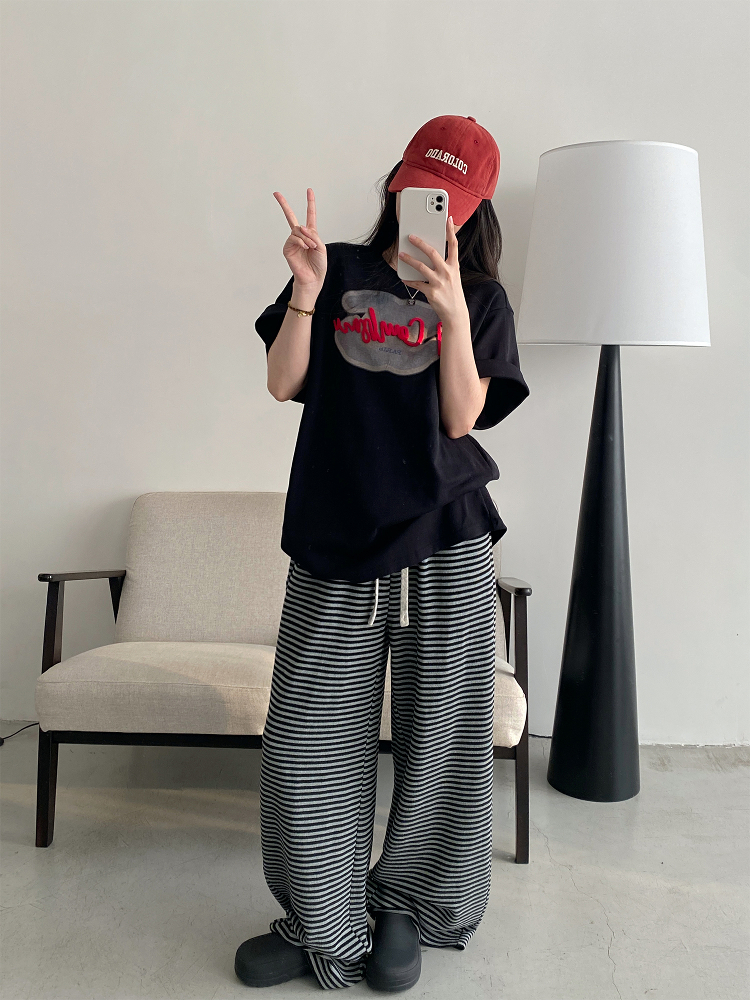 Women’s Spring Summer Short Sleeve T-Shirt - Cold Brew Inspired Two-Color Printed Embroidered Design Women’s Spring Summer Short Sleeve T-Shirt - Cold Brew Inspired Two-Color Printed Embroidered Design