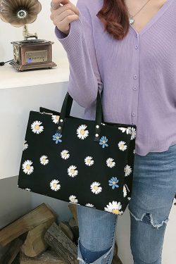 Women's Striped Canvas Briefcase Handheld Crossbody Bag, Minimalist Large Capacity Professional Style for Students and Work