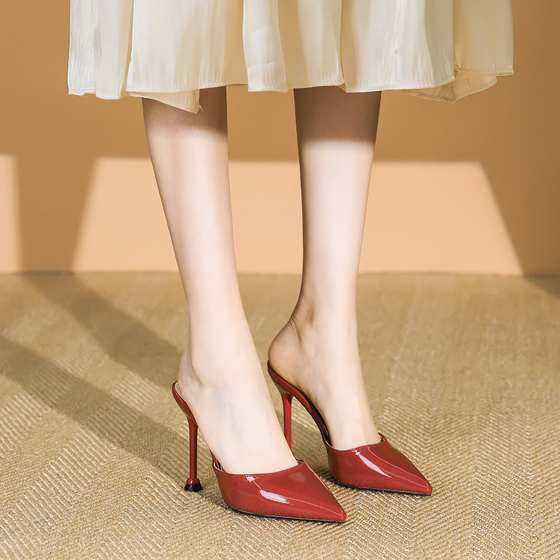 Women's Stylish Pointed Toe High Heel Sandals - Sexy Thin Heels, Slip-On Design, Summer 2025, Large Sizes Available Women's Stylish Pointed Toe High Heel Sandals - Sexy Thin Heels, Slip-On Design, Summer 2025, Large Sizes Available