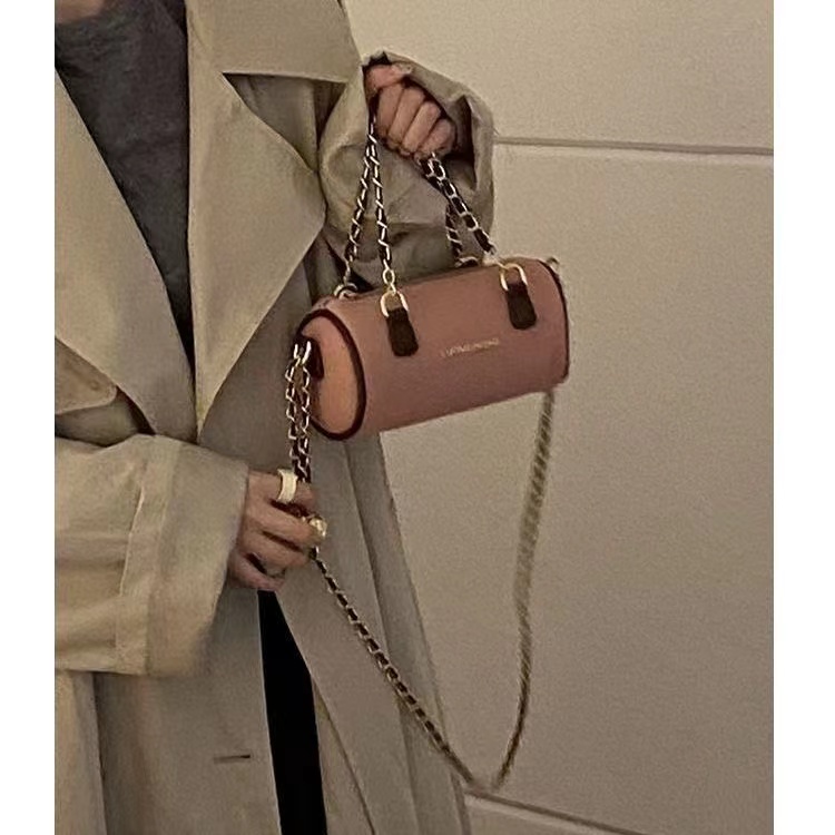 Women's Suede Handheld Round Tube Bag - Summer 2023 Niche Design Underarm Chain Crossbody Bag with High-Quality Texture Women's Suede Handheld Round Tube Bag - Summer 2023 Niche Design Underarm Chain Crossbody Bag with High-Quality Texture