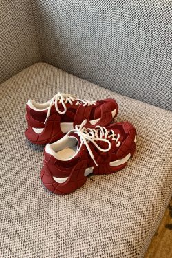 Women's Suede Leather Mesh Dad Shoes, 2025 Thick-Soled Breathable Sports Casual Sneakers, Trendy Y2K Style Footwear