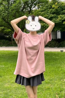 Women's Suede Short-Sleeve T-shirt - American High Street Style, Summer 90s Inspired, Casual Couple's Heavyweight Tee