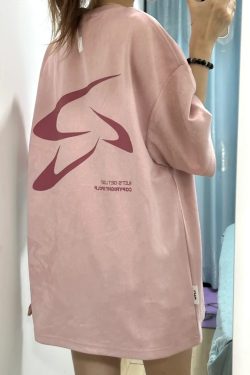 Women's Suede Short-Sleeve T-shirt - American High Street Style, Summer 90s Inspired, Casual Couple's Heavyweight Tee