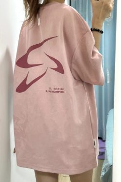 Women's Suede Short-Sleeve T-shirt - American High Street Style, Summer 90s Inspired, Casual Couple's Heavyweight Tee