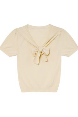 Women's Summer 2025 Irregular Flowing Tie-Knit V-Neck Short Sleeve T-Shirt - Trendy French Style