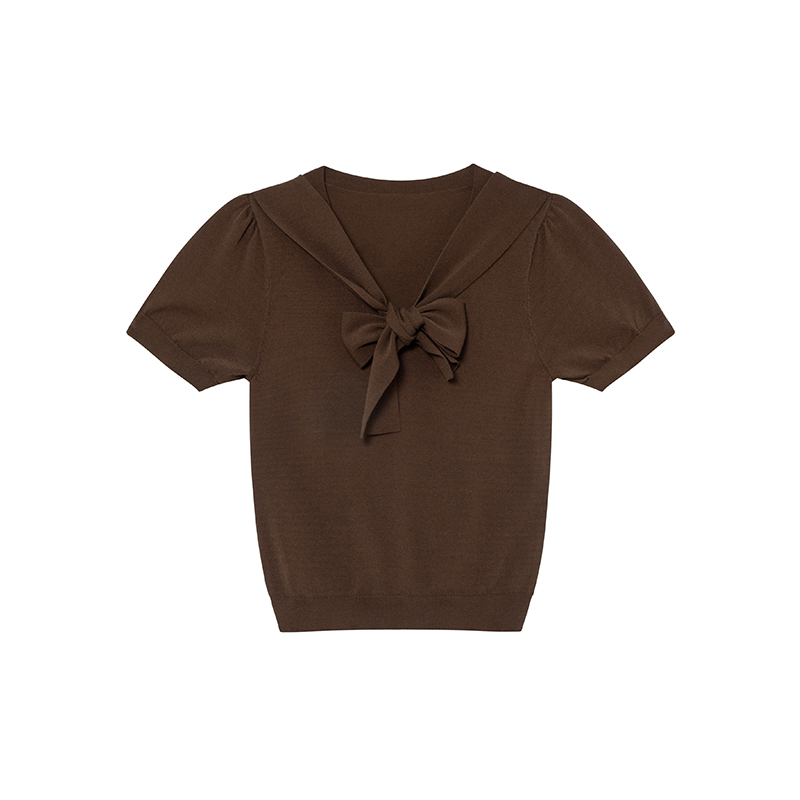 Women's Summer 2025 Irregular Flowing Tie-Knit V-Neck Short Sleeve T-Shirt - Trendy French Style Women's Summer 2025 Irregular Flowing Tie-Knit V-Neck Short Sleeve T-Shirt - Trendy French Style