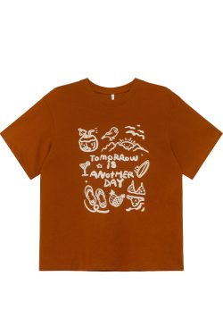 Women's Summer 2025 Loose Slim Round Neck Printed T-Shirt - Simple Element Design, Short Sleeve, Casual Style