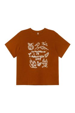 Women's Summer 2025 Loose Slim Round Neck Printed T-Shirt - Simple Element Design, Short Sleeve, Casual Style