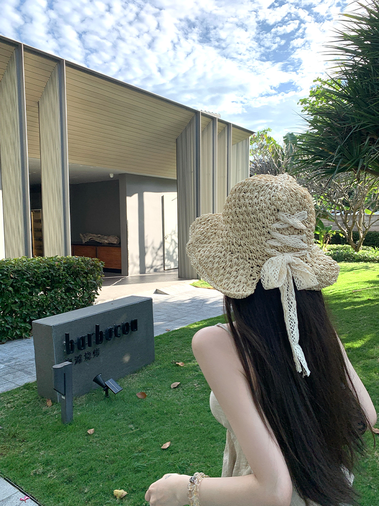 Women's Summer Beach Sunshade Woven Fisherman Hat with Ties - Stylish South France Holiday Accessory Women's Summer Beach Sunshade Woven Fisherman Hat with Ties - Stylish South France Holiday Accessory