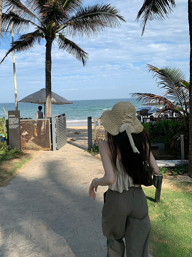 Women's Summer Beach Sunshade Woven Fisherman Hat with Ties - Stylish South France Holiday Accessory Women's Summer Beach Sunshade Woven Fisherman Hat with Ties - Stylish South France Holiday Accessory