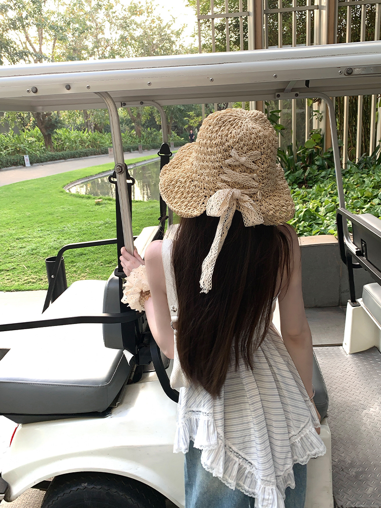 Women's Summer Beach Sunshade Woven Fisherman Hat with Ties - Stylish South France Holiday Accessory Women's Summer Beach Sunshade Woven Fisherman Hat with Ties - Stylish South France Holiday Accessory