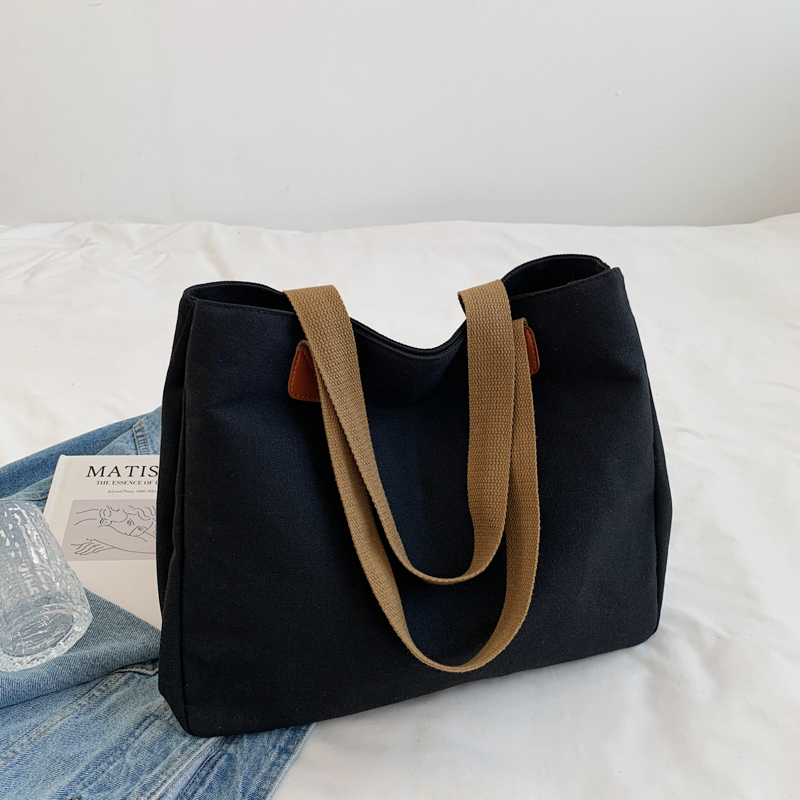 Women's Summer Canvas Tote Bag - Large Capacity Japanese Style Commuter Shoulder Bag in White - Versatile 2025 Fashion Women's Summer Canvas Tote Bag - Large Capacity Japanese Style Commuter Shoulder Bag in White - Versatile 2025 Fashion