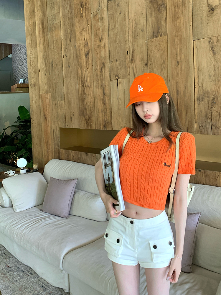 Women's Summer Cargo Shorts - Vintage American Style Mid-Waist Slim Fit Casual Pants for Hot Girl Aesthetic Women's Summer Cargo Shorts - Vintage American Style Mid-Waist Slim Fit Casual Pants for Hot Girl Aesthetic