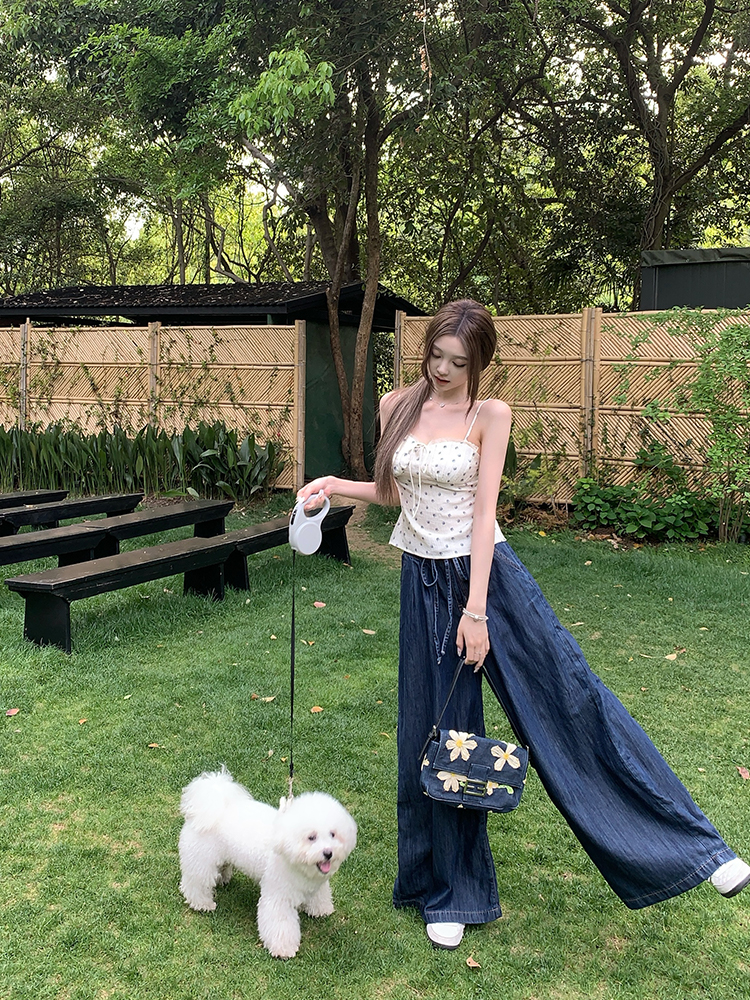 Women's Summer Loose High-Waisted Wide-Leg Jeans - Lightweight Casual Style for Effortless Y2K Fashion Women's Summer Loose High-Waisted Wide-Leg Jeans - Lightweight Casual Style for Effortless Y2K Fashion