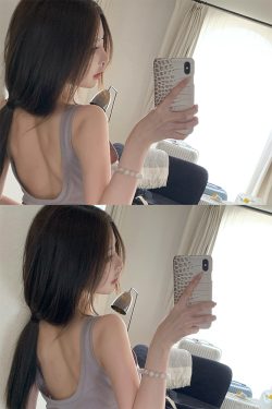 Women's Summer Loose U-neck Backless Top - Free Breathing Design, Casual Chic Style, Perfect for Y2K and Korean Fashion Trends