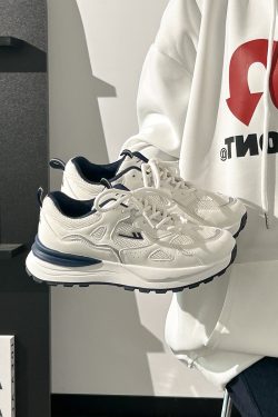 Women's Summer Mesh Breathable Casual Sports Shoes, Versatile Soft-Soled White Dad Sneakers, Korean Style for Students