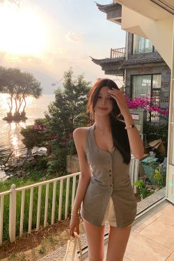 Women's Summer Sexy Slim Fit Waist-Defining Halter Top - American Style Berlin Chronicles Inspired Fashion