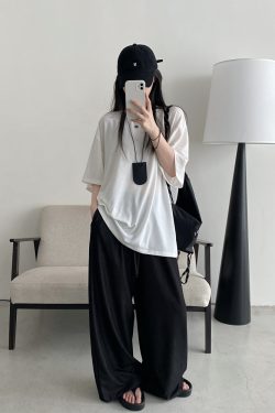 Women's Summer Solid Color Loose Round Neck Short Sleeve T-Shirt - Soft Versatile Sun Grapefruit Top for Casual Style