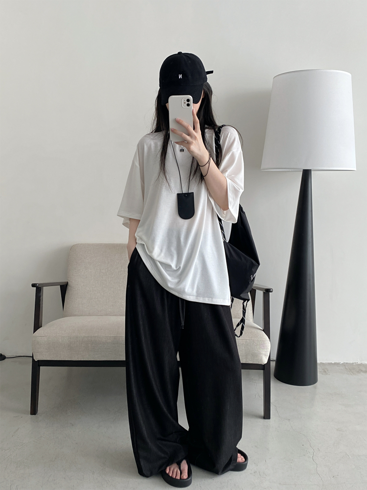 Women's Summer Solid Color Loose Round Neck Short Sleeve T-Shirt - Soft Versatile Sun Grapefruit Top for Casual Style Women's Summer Solid Color Loose Round Neck Short Sleeve T-Shirt - Soft Versatile Sun Grapefruit Top for Casual Style